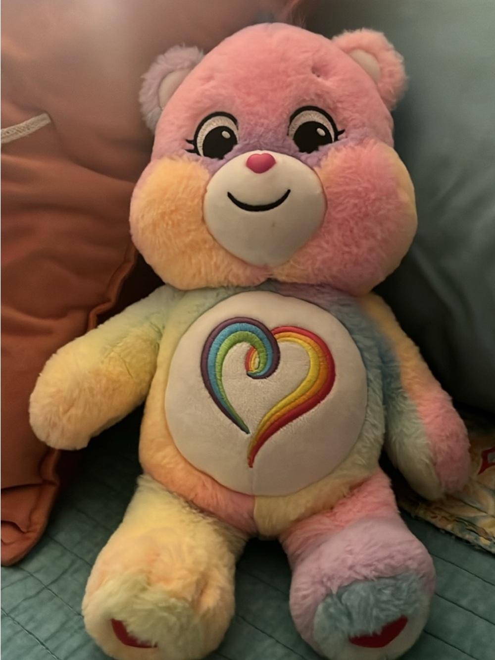 Plush Rainbow Heart Care Bear -Rainbow 🌈 Kids Toy